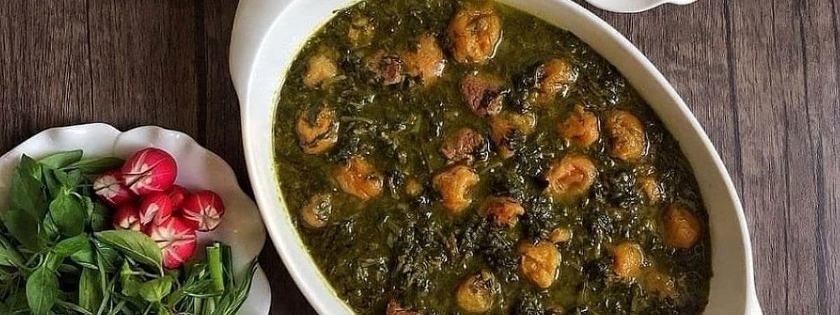 خورشت آلو اسفناج