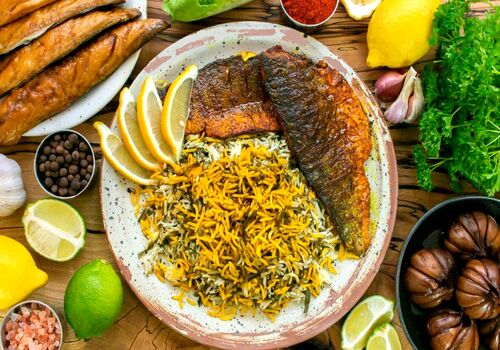سبزی پلو با ماهی شب عید امسال رو سالم و رژیمی بخور + روش تهیه 